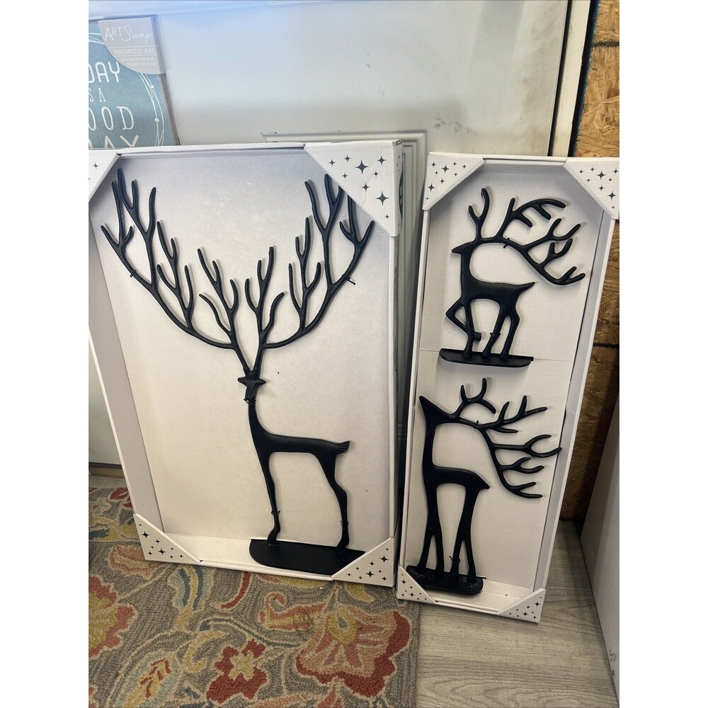 Dramatic Sculpted Black Deer Set From Aldi